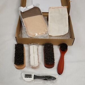 NIB 6pc Shoe Care Brush Set